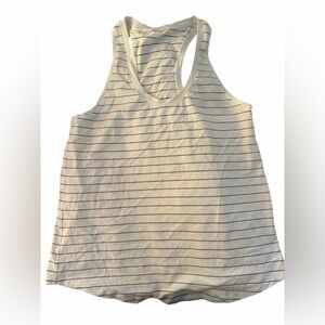 Lululemon Striped White Tank Top